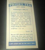 Notchback 1500 I-Spy Tea card