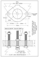 36hp and 40hp fuelpump preload tool diagram / templet